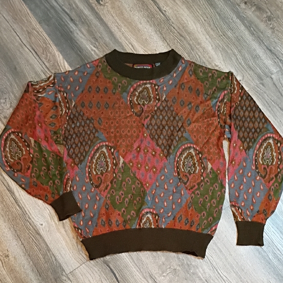 Santana Men's Pattern Sweater Size Large Vintage Unisex - Picture 1 of 9